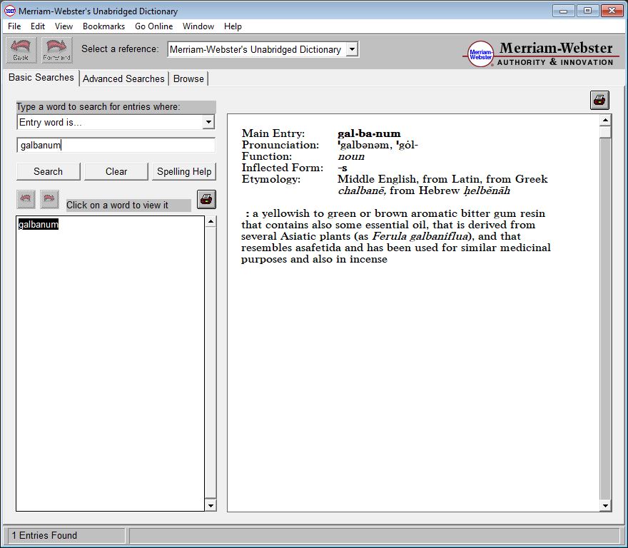 Merriam-Webster Unabridged Dictionary Of The English Language, for Vocabulary Aficionados