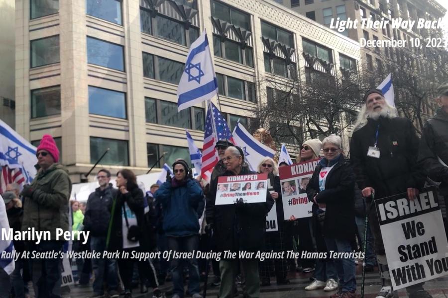 Seattle Rally Supporting Israel During The War Against The Hamas Terrorists in Gaza 